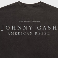 Kith Records for Johnny Cash American Flag Vintage Tee - Black