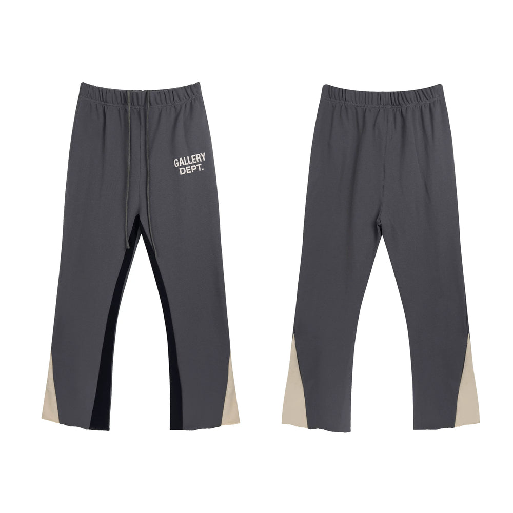 GALLERY Fashion DEPT Splicing Drawstring Pants Micro Pull Casual Pants High Street Men's and Women's Pure Cotton Loop Pants