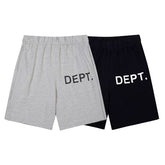 Gallery Trendy Dept Basic Alphabet Logo Slogan Printed Knife Cutting Shorts Cotton Casual Pants Pentagram Pants