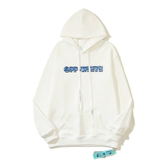 OFF Blue Arrow Graphic Hoodie