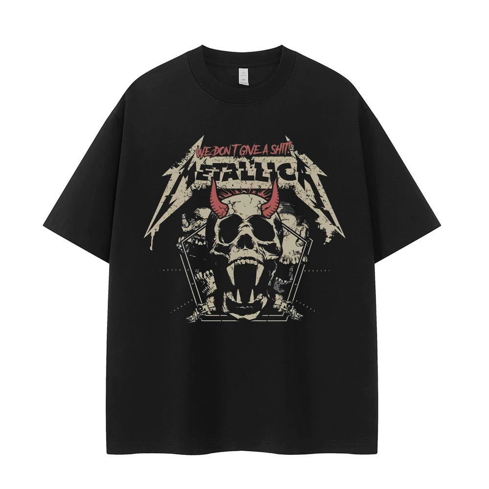 Metallica Vintage Skull Rock Graphic T-Shirt