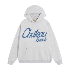 European and American fashion brand Gallery Depot slogan horseshoe design printed thin hooded sweatshirt loose fitting men's and women's top