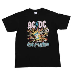 AC/DC Queen Green Day Blur Metallica Vintage Rock Band T-Shirt for Men