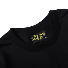European and American fashion brand Drew embroidered smiley face short sleeved T-shirt for summer unisex loose cotton couple outfit base shirt