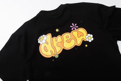 European and American fashion brand Drew's new smiley face letter printed short sleeved summer unisex street hip-hop loose T-shirt