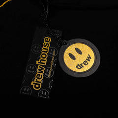 European and American fashion brand Drew's new embroidered smiling face printed short sleeved T-shirt for men and women in summer, versatile loose top for couples