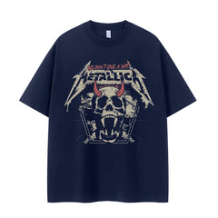 Metallica Vintage Skull Rock Graphic T-Shirt