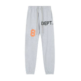 GALLERY American Trendy DEPT Classic Size 8 Letter Printed Casual Pants for Men and Women Loose Leg Tights Pants