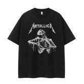 Metallica Dark Skeleton Rock Graphic T-Shirt