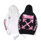 European and American fashion brand OFF warning line WO hooded sweatshirt thin sweatshirt number 99 arrow versatile loose jacket for couples