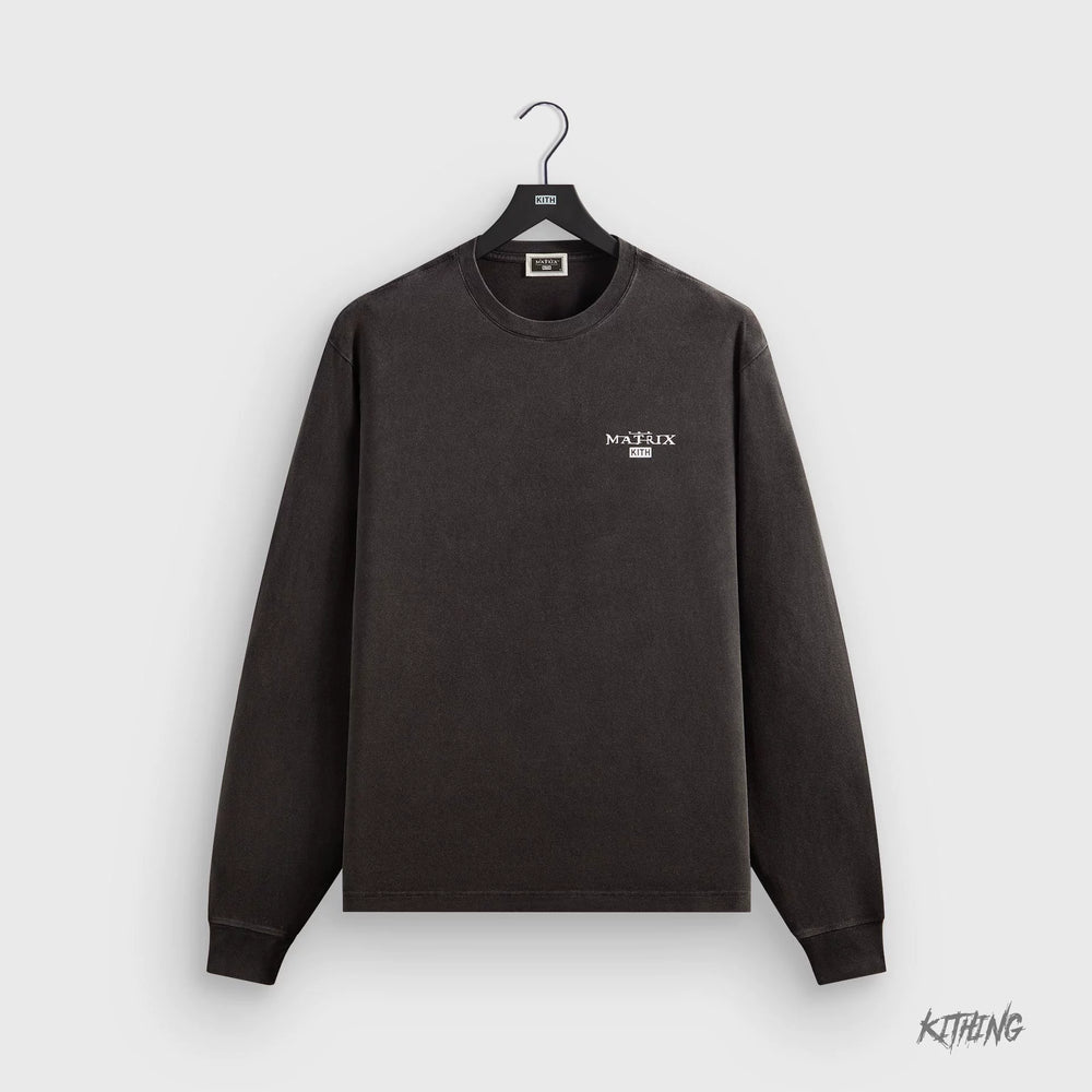 Kith Co branded Hacker Empire Red and Blue Capsules Loose and Retro Vintage Men's and Women's Fashion Heavy Long Sleeve T-shirt