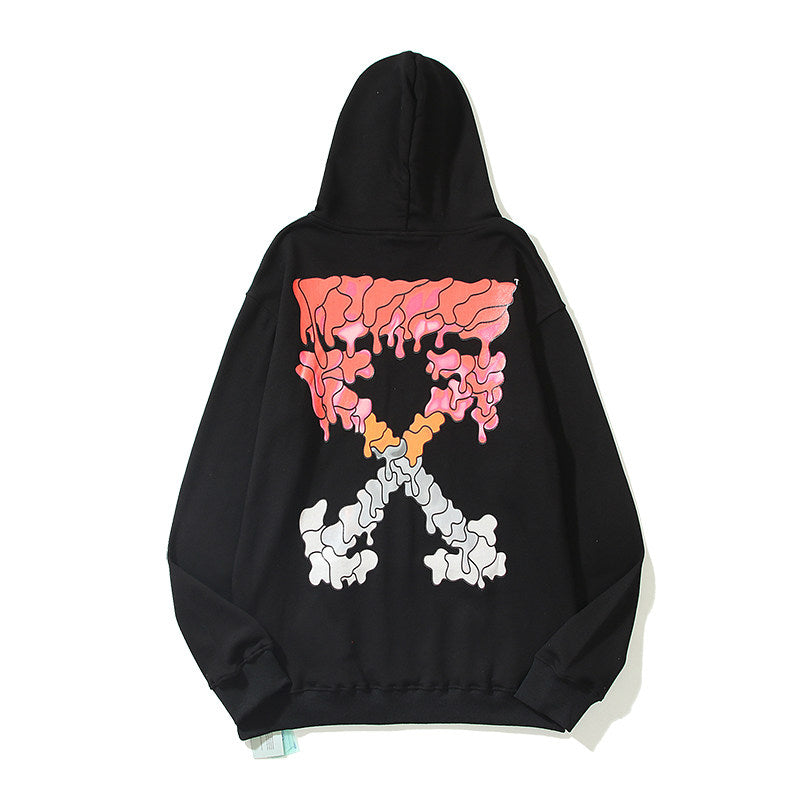 OFF Inspired Arrow Graphic Lightweight Hoodie