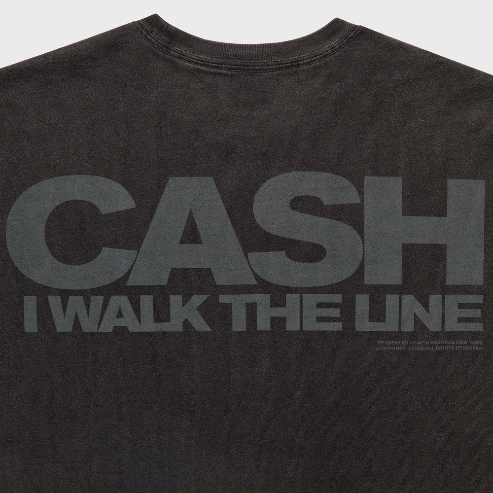 Kith Records for Johnny Cash I Walk The Line Vintage Tee - Black