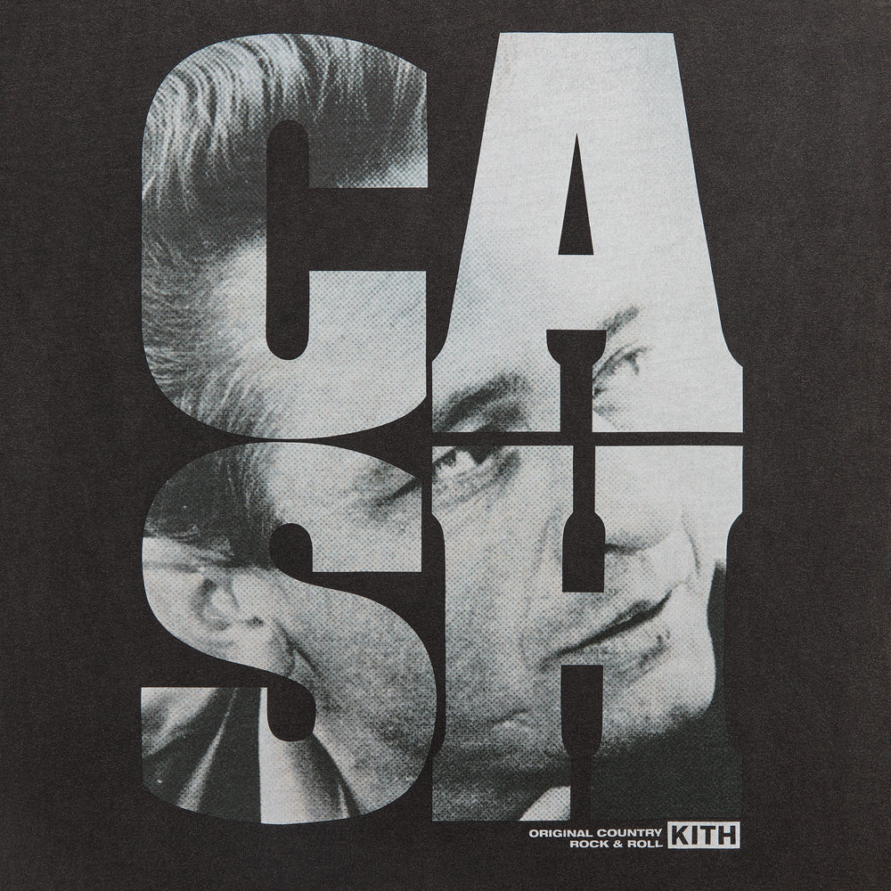 Kith Records for Johnny Cash Rock N Roll Vintage Tee - Black