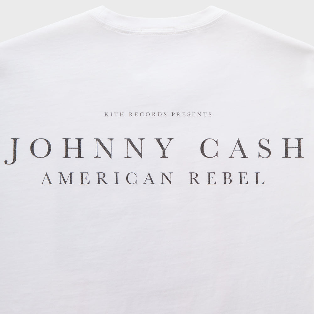 Kith Records for Johnny Cash American Flag Vintage Tee - White