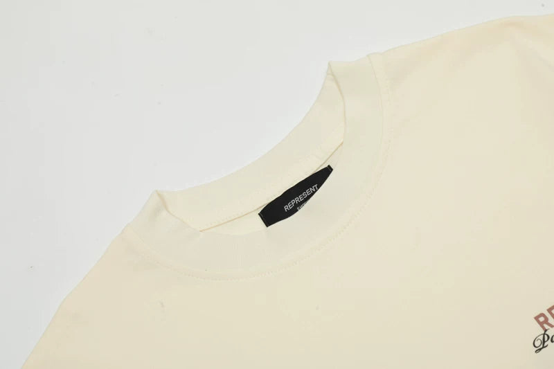 European and American fashion brand REPRESENT London limited edition letter printed short sleeved T-shirt for men and women, loose casual tee