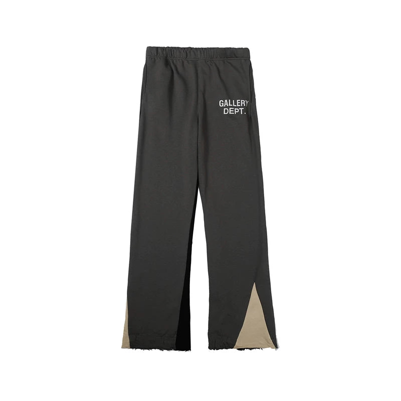 GALLERY American Trendy DEPT Letter Printed Casual Pants Splicing Drawstring High Street Guard Pants Micro Pull Long Pants