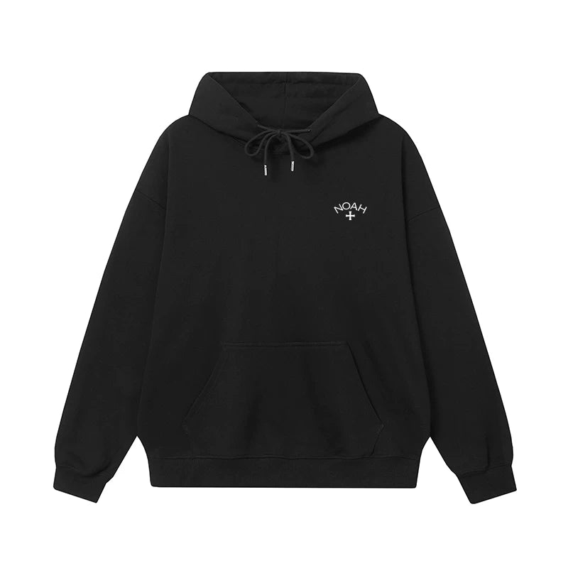 NOAH White Cross Logo Hoodie