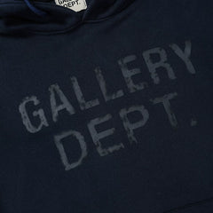GALLERY DEPT. Navy Letter Print Fleece Hoodie