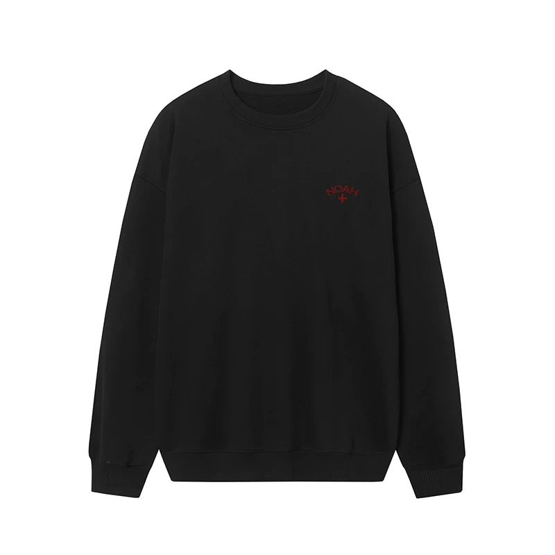 NOAH Burgundy Cross Logo Crewneck Sweatshirt