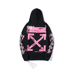 European and American fashion brand OFF warning line WO hooded sweatshirt thin sweatshirt number 99 arrow versatile loose jacket for couples