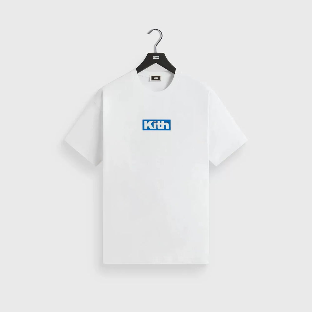 KITH BOX LOGO printed short sleeved trendy men's round neck pullover T-shirt for couples, loose and versatile base shirt for women