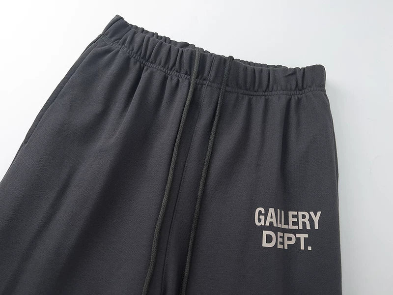 GALLERY Fashion DEPT Splicing Drawstring Pants Micro Pull Casual Pants High Street Men's and Women's Pure Cotton Loop Pants