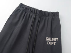 GALLERY Fashion DEPT Splicing Drawstring Pants Micro Pull Casual Pants High Street Men's and Women's Pure Cotton Loop Pants