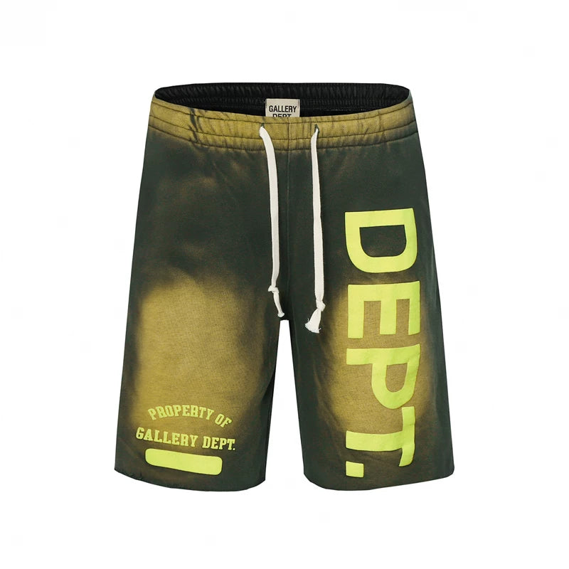 Gallery American fashion brand Dept tie dye gradient five quarter pants, versatile for couples, loose casual shorts, shorts
