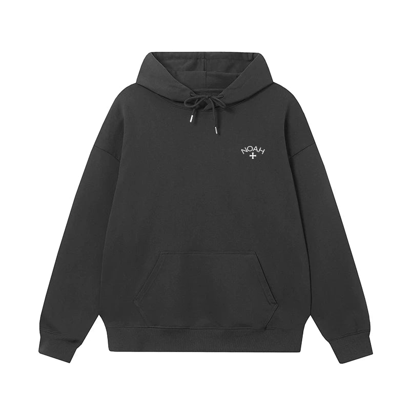 NOAH White Cross Logo Hoodie