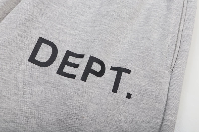 Gallery Trendy Dept Basic Alphabet Logo Slogan Printed Knife Cutting Shorts Cotton Casual Pants Pentagram Pants