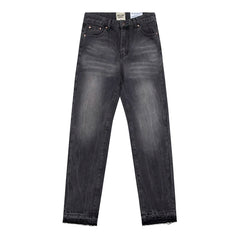 European and American fashion brand Gallery Dep retro washed small straight leg leg leg tied jeans American high street casual pants