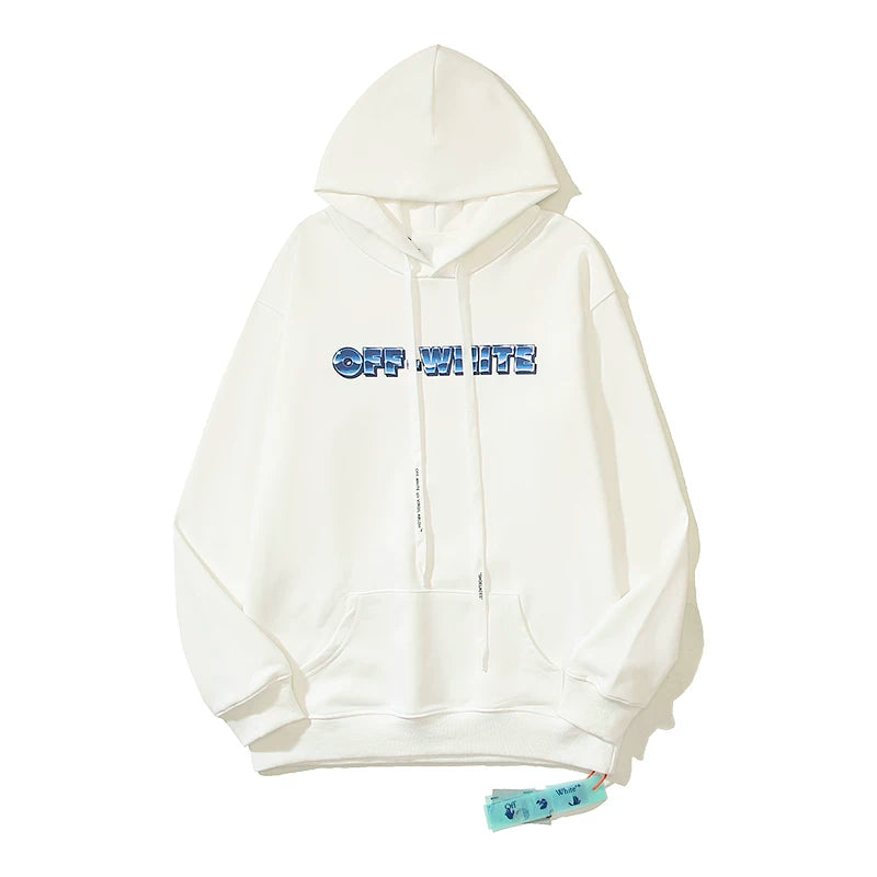 OFF Blue Arrow Graphic Hoodie