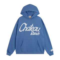 European and American fashion brand Gallery Depot slogan horseshoe design printed thin hooded sweatshirt loose fitting men's and women's top