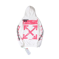 European and American fashion brand OFF warning line WO hooded sweatshirt thin sweatshirt number 99 arrow versatile loose jacket for couples