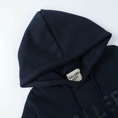 GALLERY DEPT. Navy Letter Print Fleece Hoodie