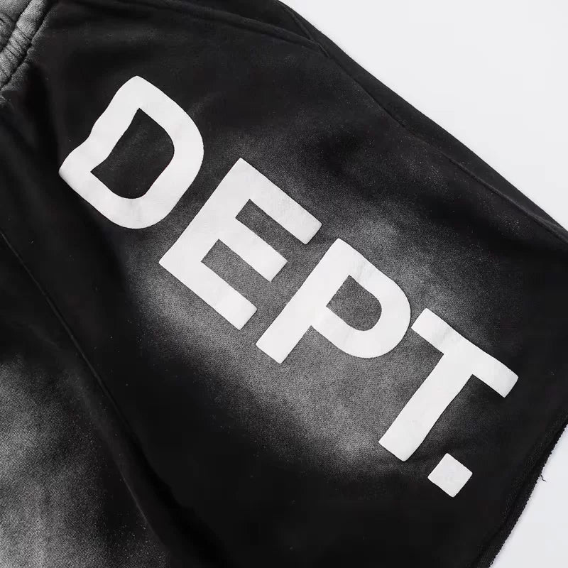 Gallery American fashion brand Dept tie dye gradient five quarter pants, versatile for couples, loose casual shorts, shorts