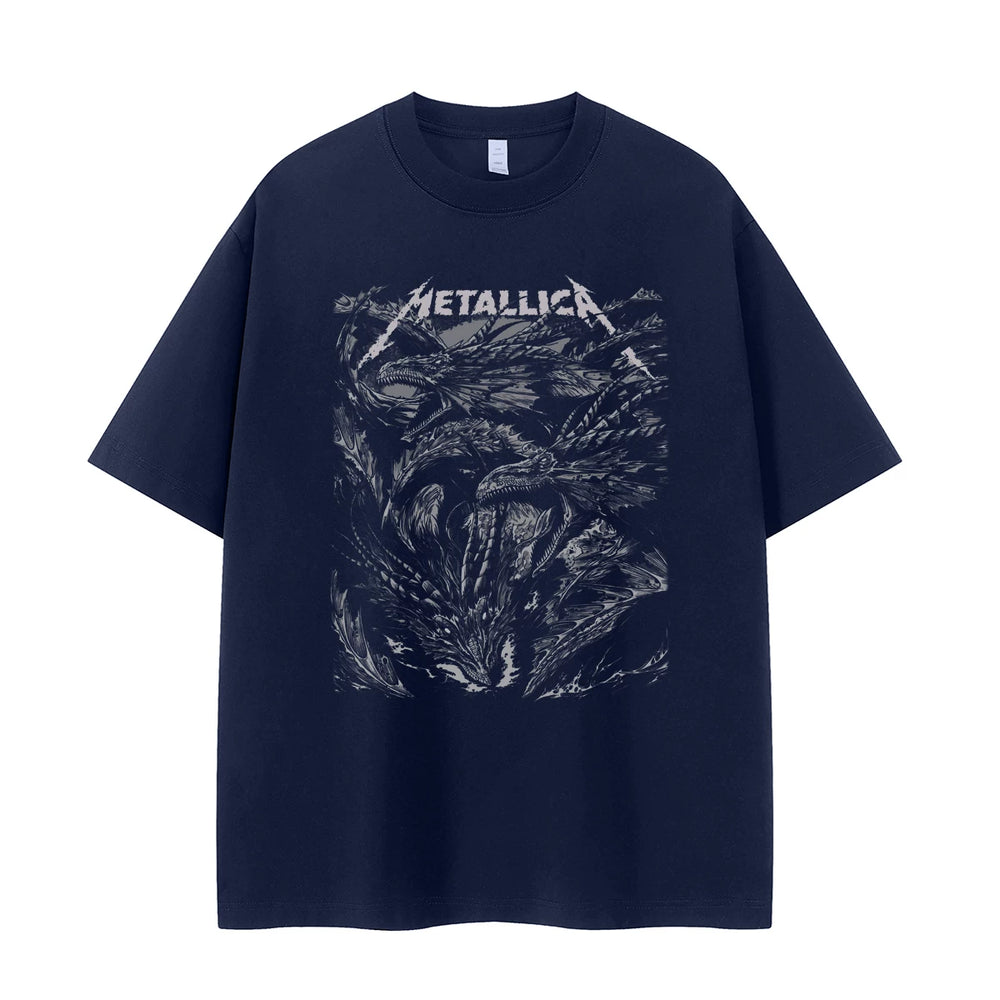 Metallica Vintage Gray Rock Graphic T-Shirt