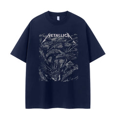 Metallica Vintage Gray Rock Graphic T-Shirt