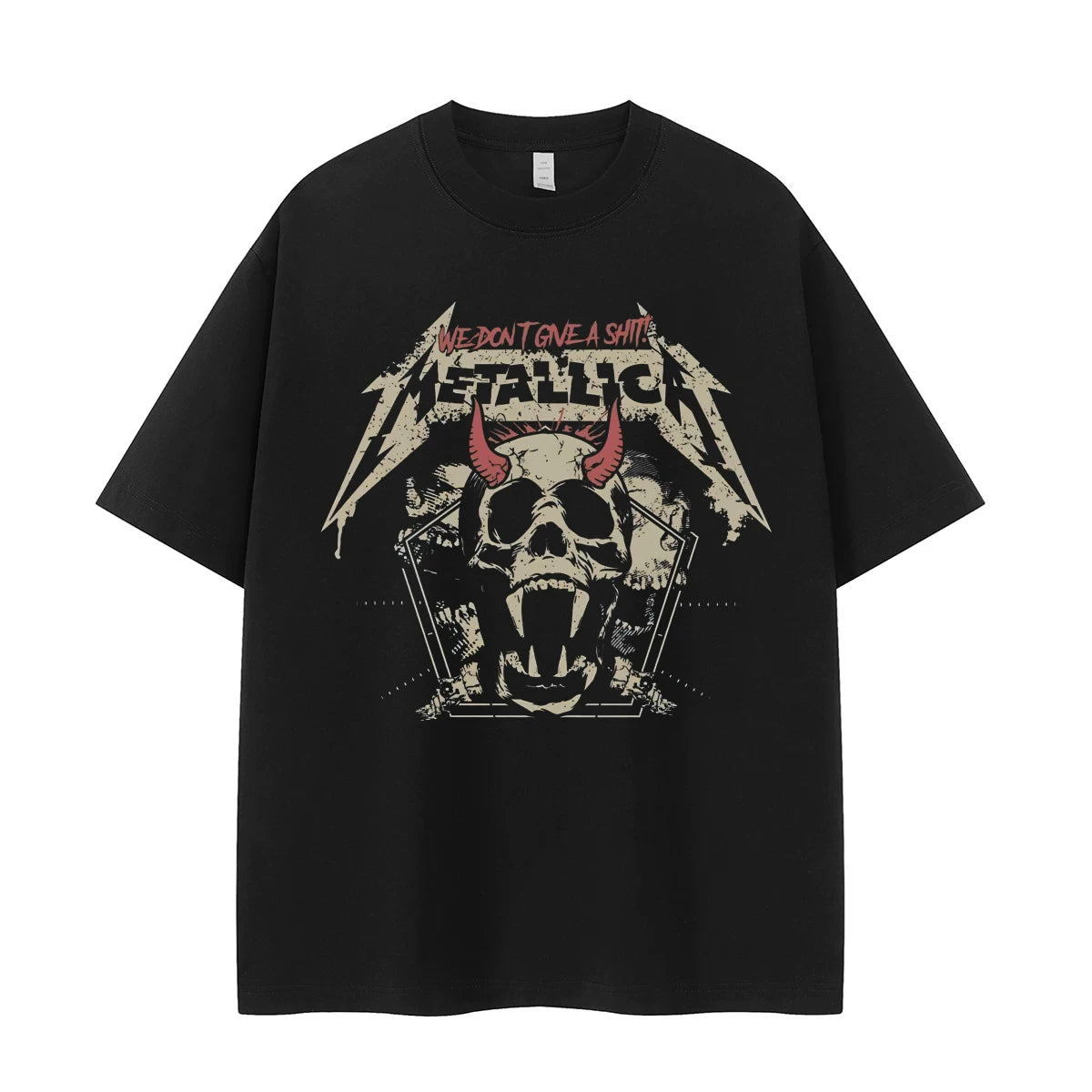 Metallica Vintage Skull Rock Graphic T-Shirt