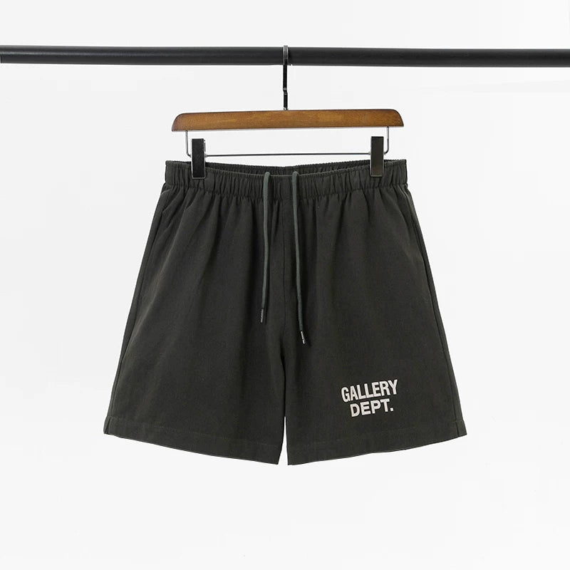 GALLERY Fashion DEPT Letter Logo Printed Retro Shorts Cotton Casual Pants Summer Loose Pentagram Pants