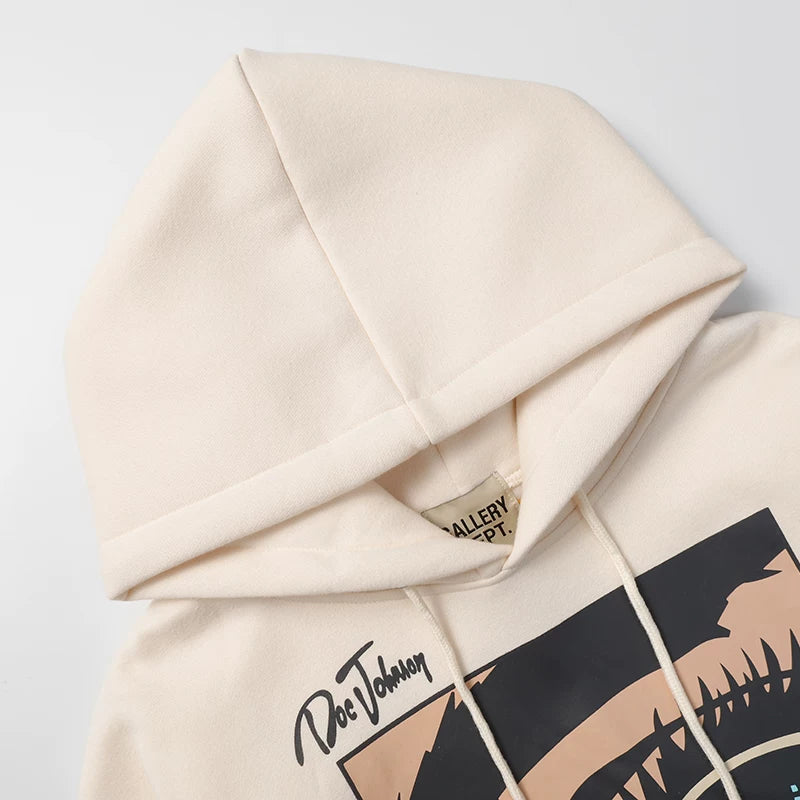 GALLERY DEPT. Tear Print Fleece Hoodie