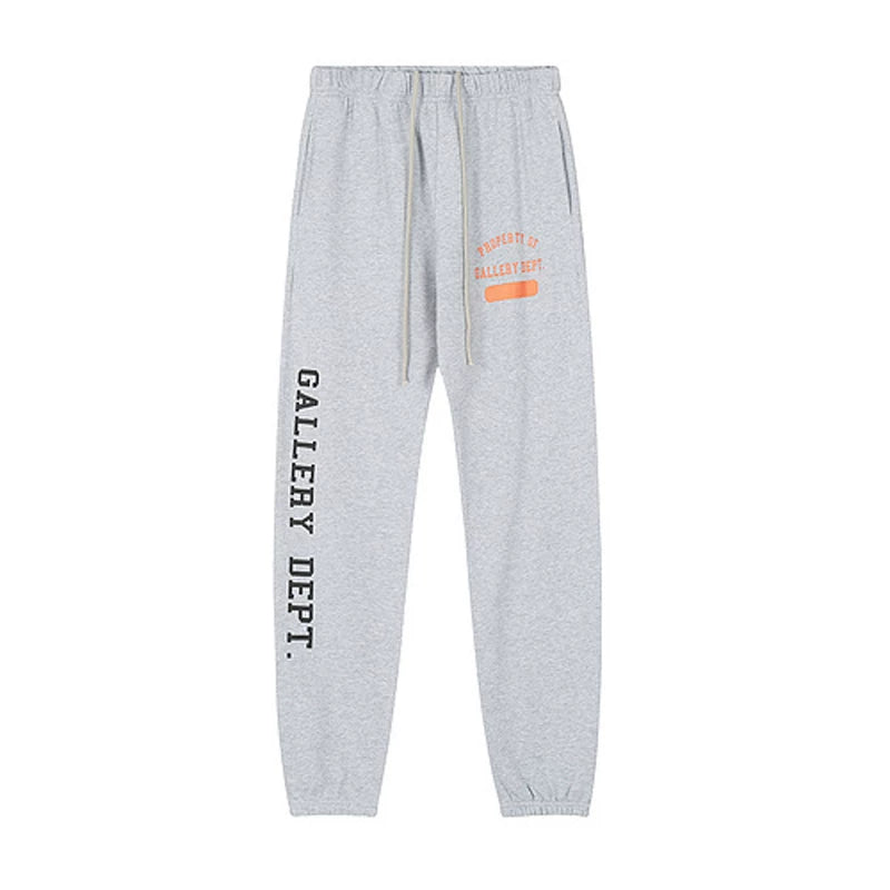GALLERY American Trendy DEPT Classic Letter Printed Casual Pants for Men and Women Loose Legged Pants