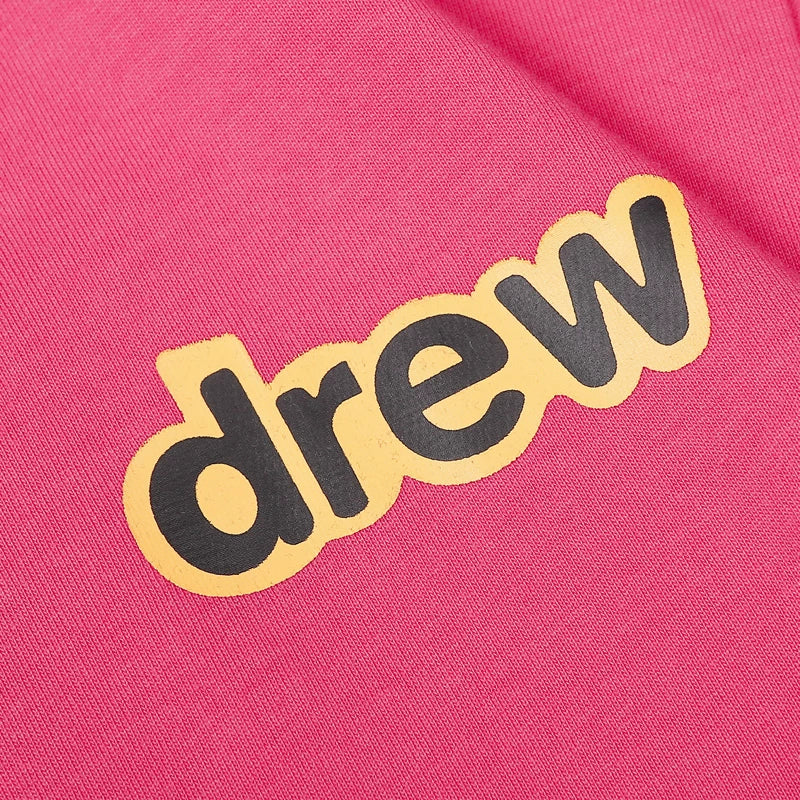 European and American fashion brand Drew 22SS cotton candy cloud balloon smiling face print men's and women's loose couple short sleeved T-shirt