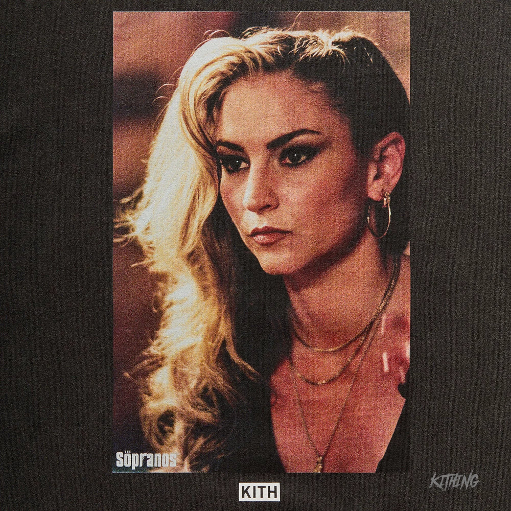 Kith collaboration Sopranos mafia family loose and retro vintage men's and women's fashion heavyweight long sleeved T-shirt