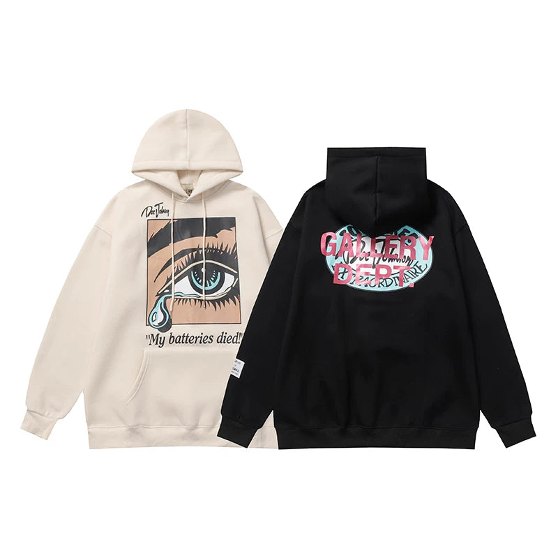 GALLERY DEPT. Tear Print Fleece Hoodie