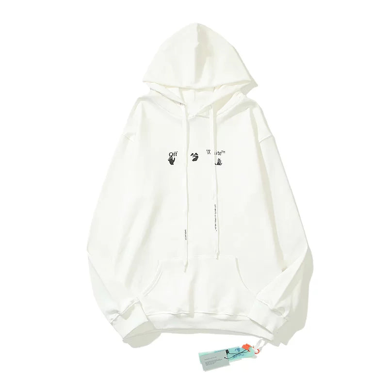 OFF Inspired Arrow Graphic Lightweight Hoodie