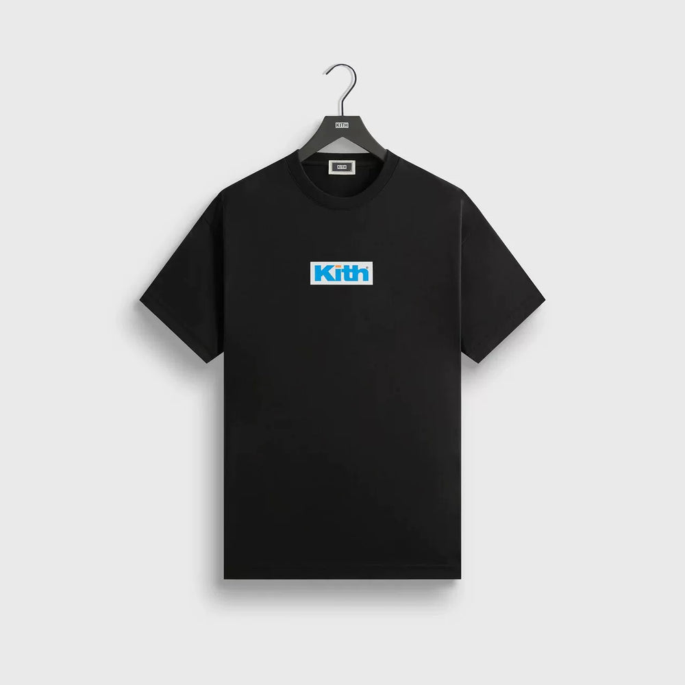 KITH BOX LOGO printed short sleeved trendy men's round neck pullover T-shirt for couples, loose and versatile base shirt for women