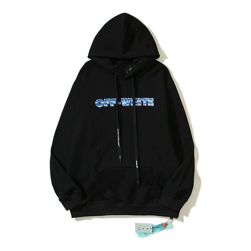 OFF Blue Arrow Graphic Hoodie