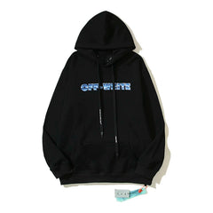 OFF Blue Arrow Graphic Hoodie